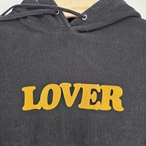 Bianca Chandon LOVER Hoodie Black Men XL Made in Canada 100% Cotton Y2K Pullover